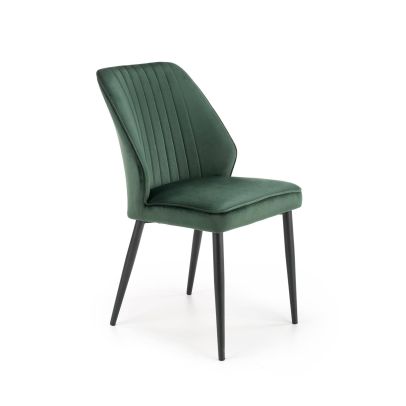 Jedálenská stolička K-432, čierna/tmavozelená velvet 2
