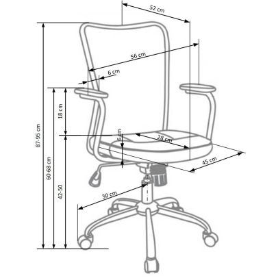 Detská stolička ANDY, chróm/sivá/ružová 2