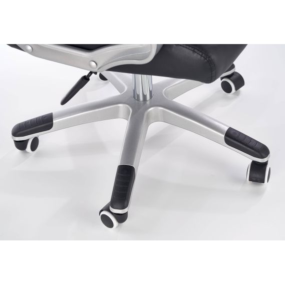 Kancelárska stolička BARTON, chróm/čierna/biela