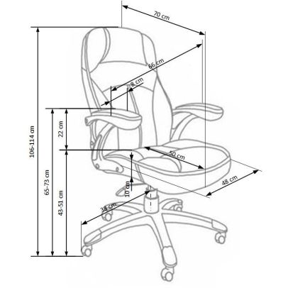 Kancelárska stolička CARLOS, čierna 2