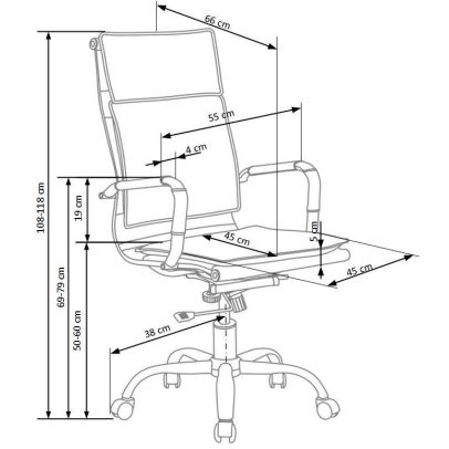 Kancelárska stolička MANTUS, chróm/čierna 2