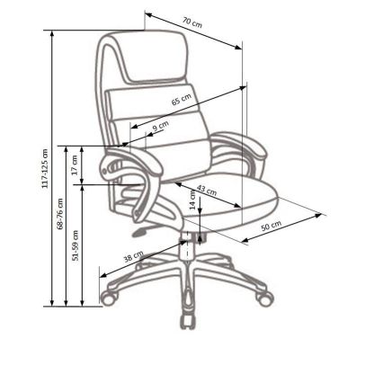 Kancelárska stolička SIDNEY, čierna/čierna 2