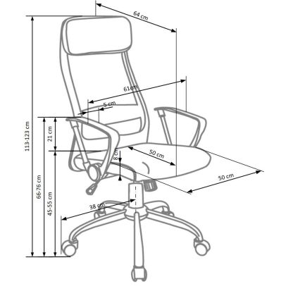 Kancelárska stolička ZOOM, chróm/čierna/sivá 2