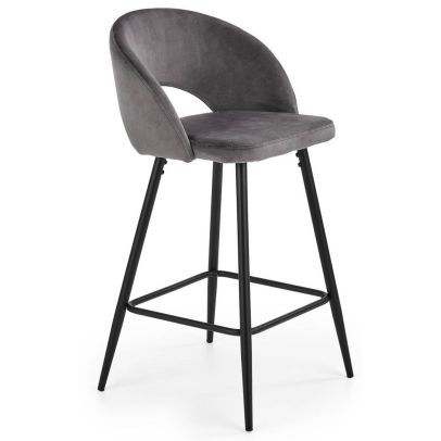 Barová stolička H-96, čierna/sivá