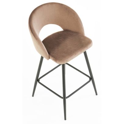 Barová stolička H-96, čierne/béžové 2