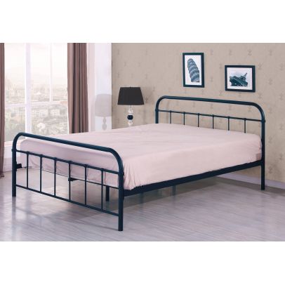 Kovová posteľ 120x200 LINDA , čierna