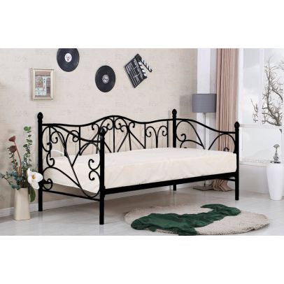 Kovová posteľ 90x200 SUMATRA , čierna