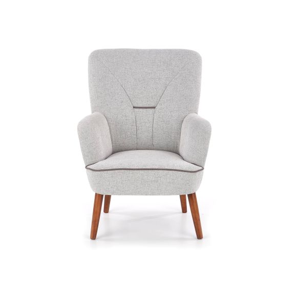 Kreslo do obývačky BISHOP, orech/svetlosivá