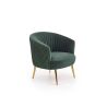 Kreslo do obývačky CROWN, zlatá/tmavozelená