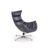 Relaxačné kreslo LUXOR, chróm/čierna