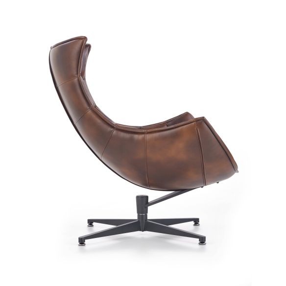 Relaxačné kreslo LUXOR, chróm/tmavohnedá