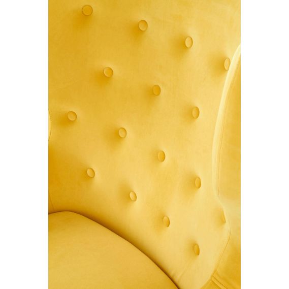 Kreslo ušiak MARVEL, natural/žltá