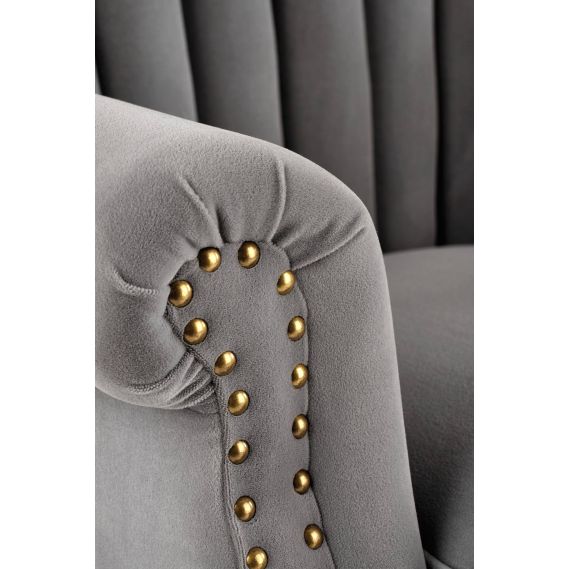 Kreslo ušiak TITAN, sivá