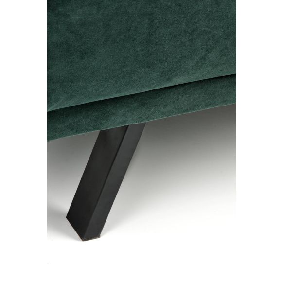 Lacná rozkladacia pohovka ARMANDO, čierna/tmavozelená velvet