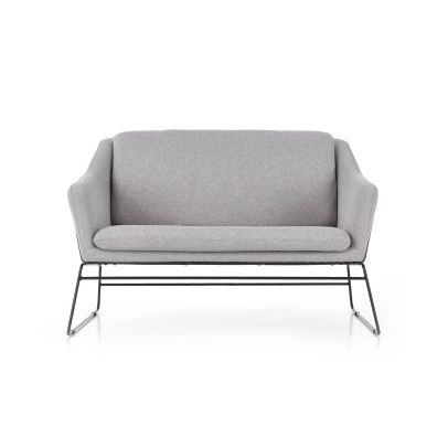 Malá pohovka SOFT 2XL, čierna/svetlosivá 2