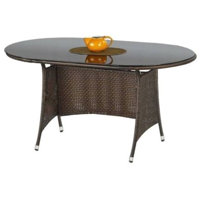 Záhradný stôl MASTER, čierna/tmavohnedá 2