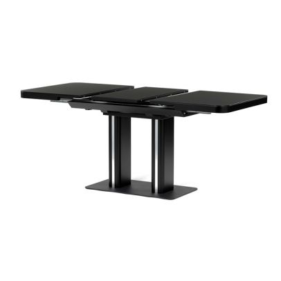 Jedálenský stôl rozkladací 120x80cm, mdf, čierna, HT-D1926 BK