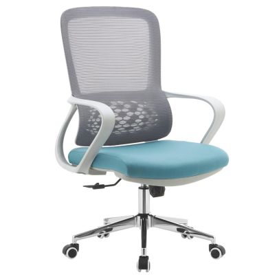 Kancelárske kreslo, sivá/modrá, FOSTER TYP 2