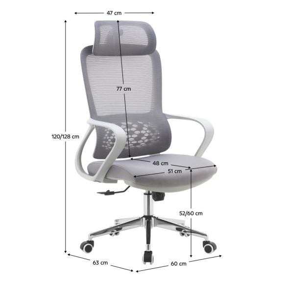 Kancelárske kreslo, sivá, FOSTER TYP 1