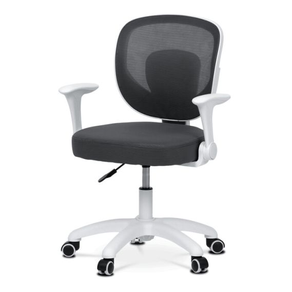 Detská stolička, výškovo nastaviteľná, šedá sieťovina, KA-K1062 GREY