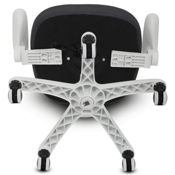 Detská stolička, výškovo nastaviteľná, šedá sieťovina, KA-K1063 GREY