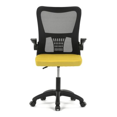 Kancelárska stolička, hojdací mechanizmus, žltá sieťovina, KA-K2006 YEL 2