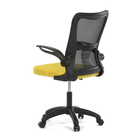Kancelárska stolička, hojdací mechanizmus, žltá sieťovina, KA-K2006 YEL