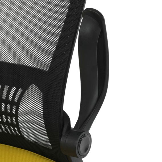 Kancelárska stolička, hojdací mechanizmus, žltá sieťovina, KA-K2006 YEL