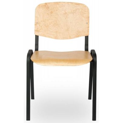 Konferenčná stolička ISO WOOD, 0181 čierna/natural 2