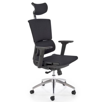 Ergonomická stolička MARCUS, chróm/čierna