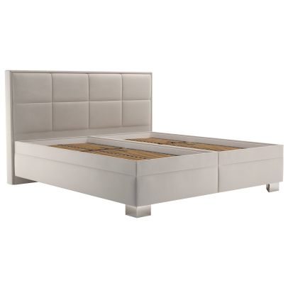 Manželská posteľ 180x200 Blanar ELA, krém, nohy chróm N11/tiffany 01 2