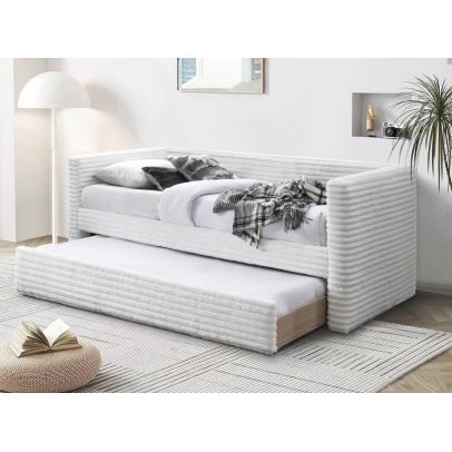 Posteľ 90x200 ALABAMA , krémová 