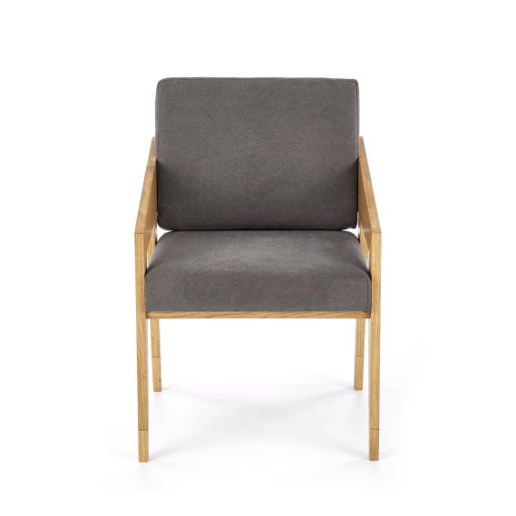 Kreslo do obývačky FREEDOM, dub/sivá