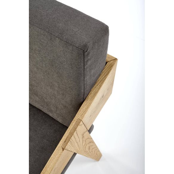 Kreslo do obývačky FREEDOM, dub/sivá