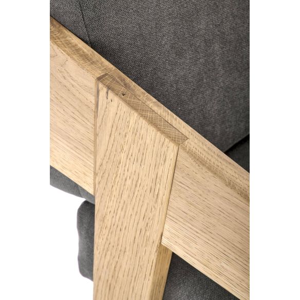 Kreslo do obývačky FREEDOM, dub/sivá