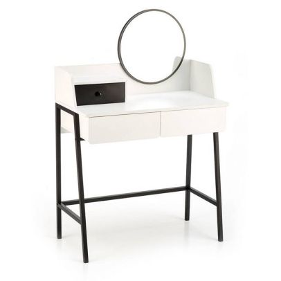 Toaletný stolík AGNES, čierna/biela