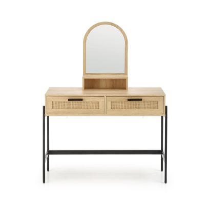 Toaletný stolík CARMEN, čierna/prírodná