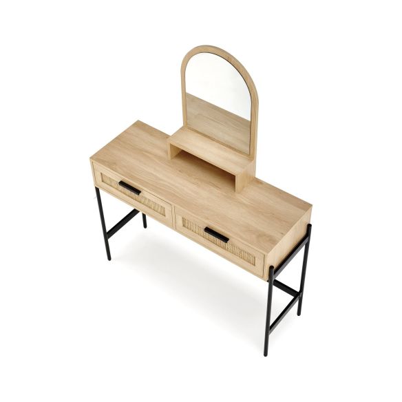 Toaletný stolík CARMEN, čierna/prírodná