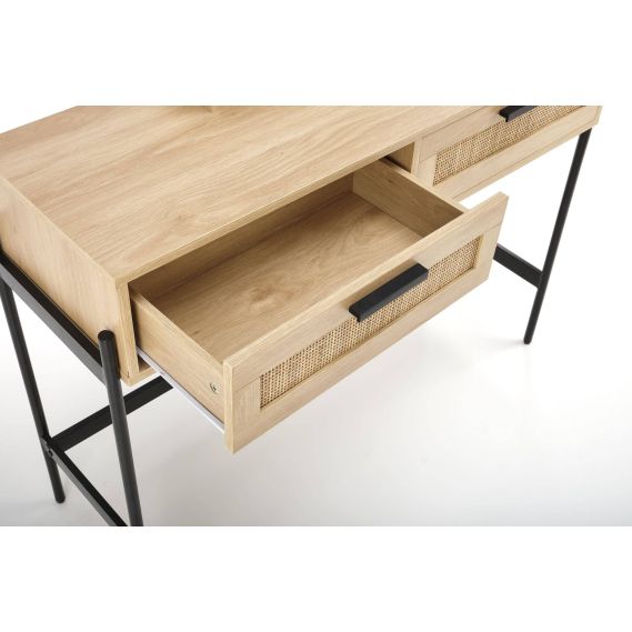 Toaletný stolík CARMEN, čierna/prírodná