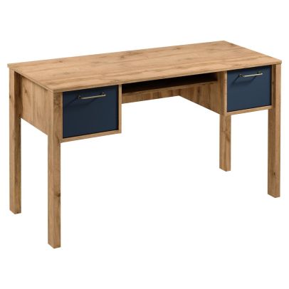 Písací stôl INDYGO B2S, dub wotan/granat