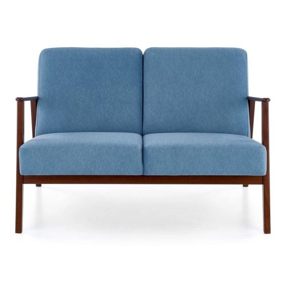 Malá pohovka MILANO 2S, tmavý orech/modrá castel 74