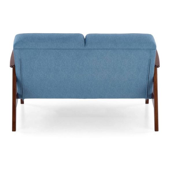 Malá pohovka MILANO 2S, tmavý orech/modrá castel 74