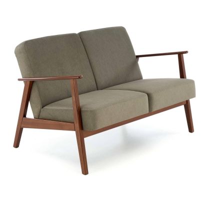 Malá pohovka MILANO 2S, tmavý orech/zelená castel 39