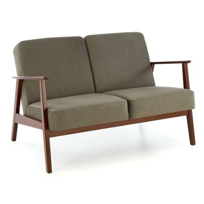 Malá pohovka MILANO 2S, tmavý orech/zelená castel 39 2