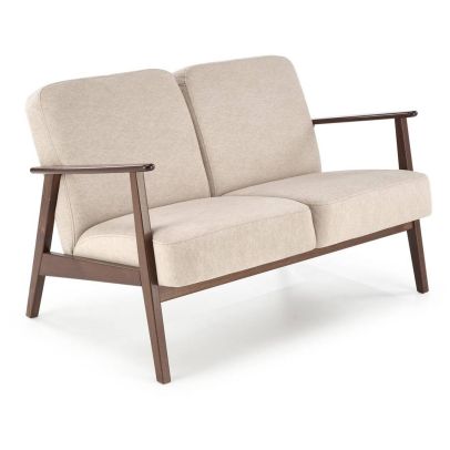 Malá pohovka MILANO 2S, tmavý orech/béžová castel 15 2