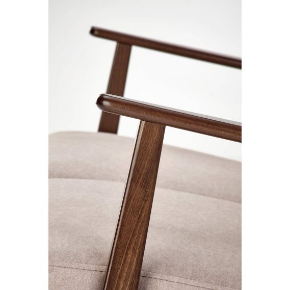 Malá pohovka MILANO 2S, tmavý orech/béžová castel 15