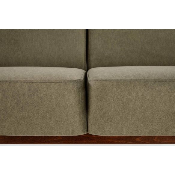 Pohovka MILANO 3S, tmavý orech/zelená castel 39