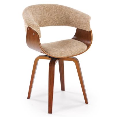 Jedálenská stolička K-545, orech/béžová aragon 14