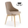 Jedálenská stolička MALAGA, buk/béžová