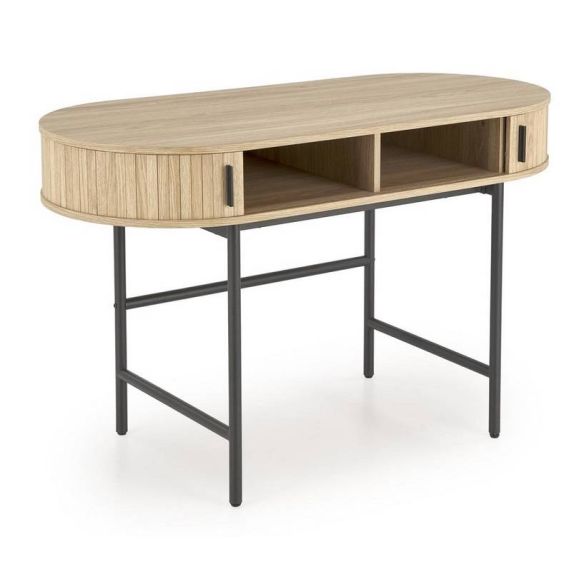 Písací stôl B-51, čierna/natural